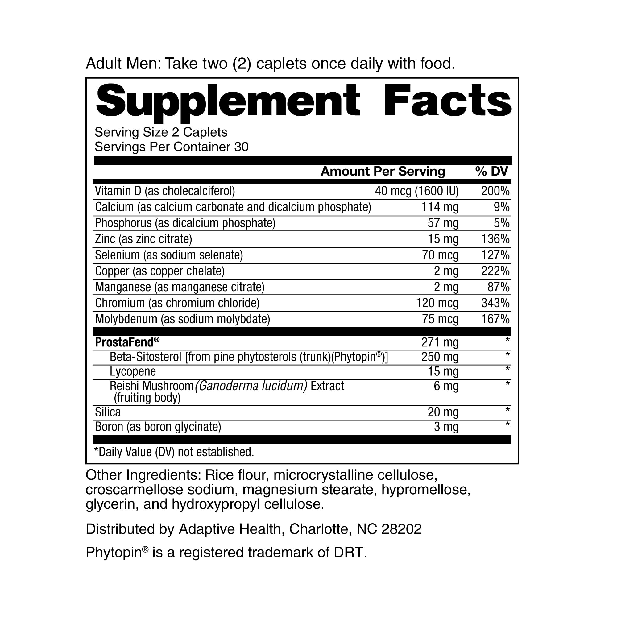 SUPER BETA PROSTATE nutrition label close-up showing ingredient potency