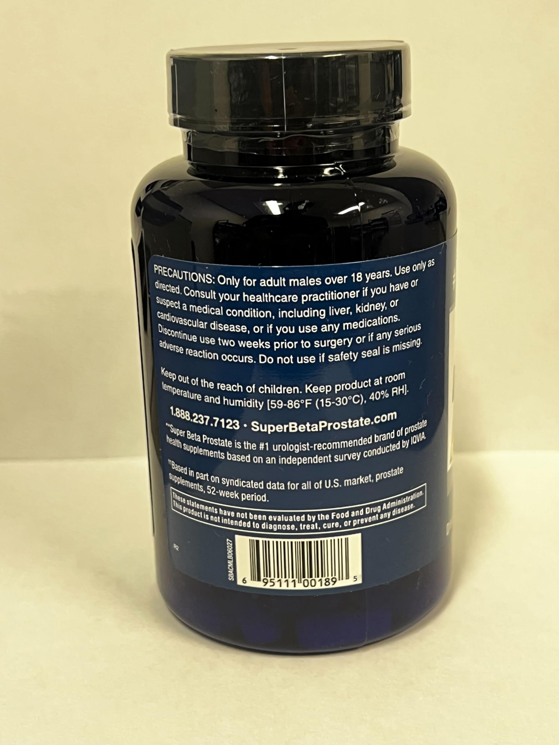 SUPER BETA PROSTATE 60-count bottle display emphasizing two-month supply