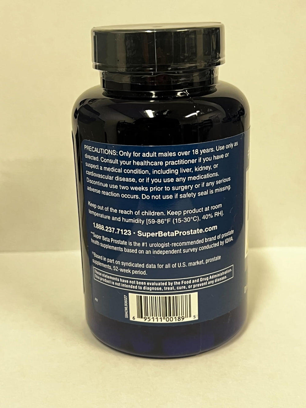SUPER BETA PROSTATE 60-count bottle display emphasizing two-month supply