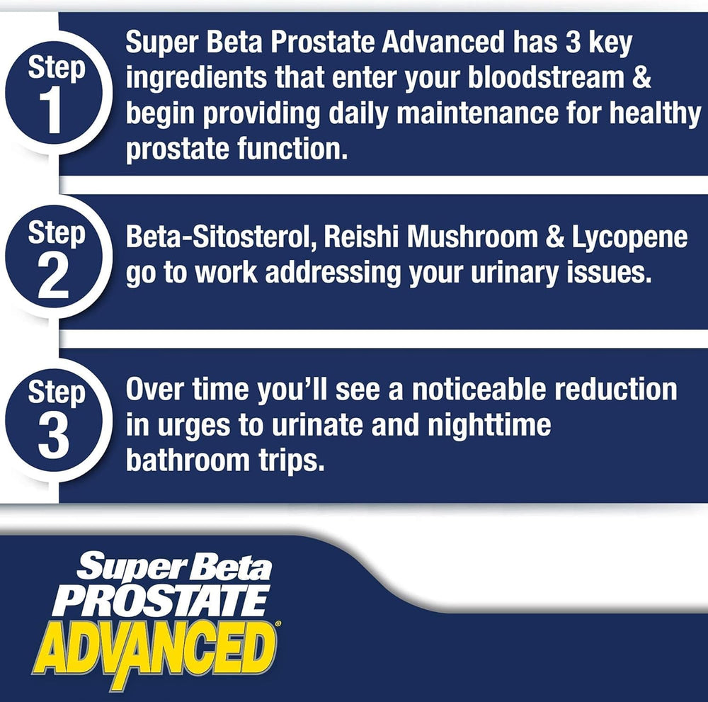 SUPER BETA PROSTATE capsule beside a coin showing serving size and scale