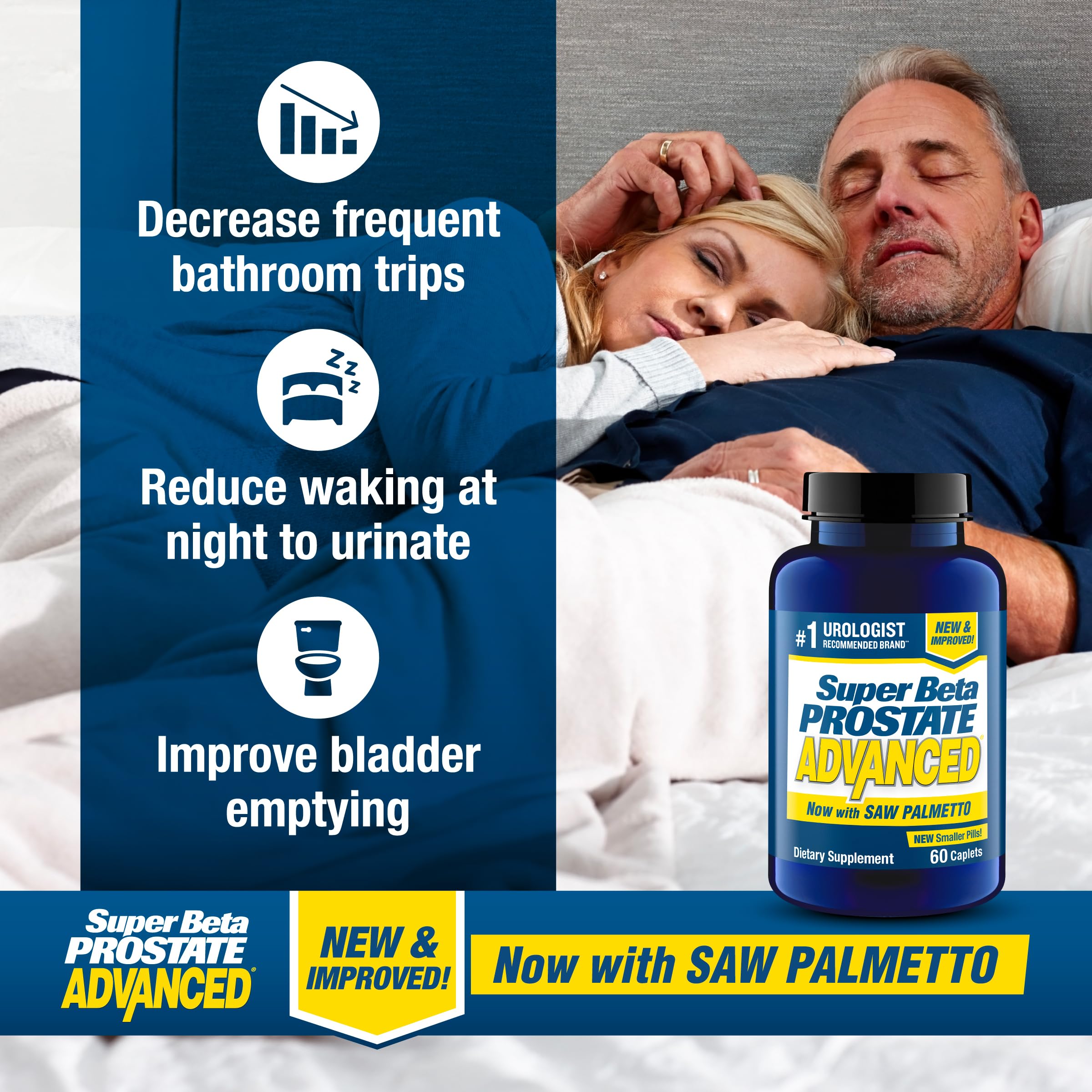 SUPER BETA PROSTATE bottle top view displaying seal and easy-open cap for convenience