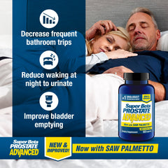 SUPER BETA PROSTATE bottle top view displaying seal and easy-open cap for convenience