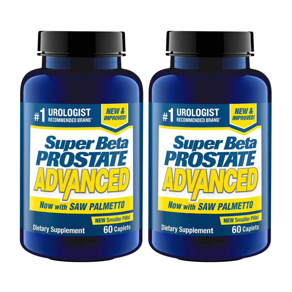 SUPER BETA PROSTATE front packaging showing benefits and bottle for clear identification