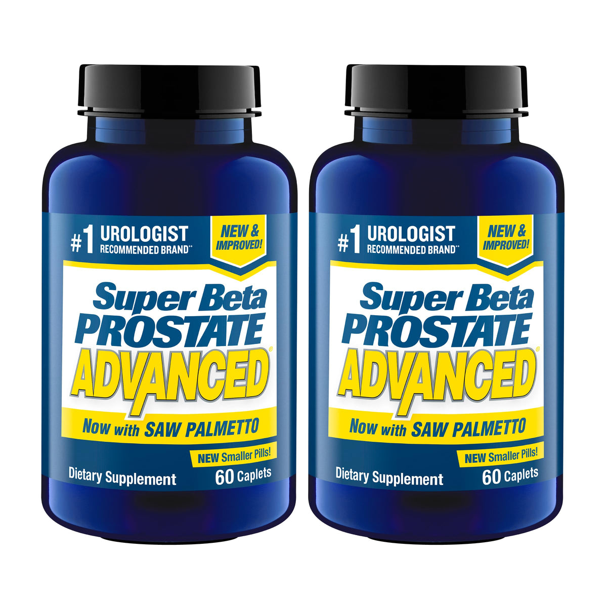 SUPER BETA PROSTATE front packaging showing benefits and bottle for clear identification