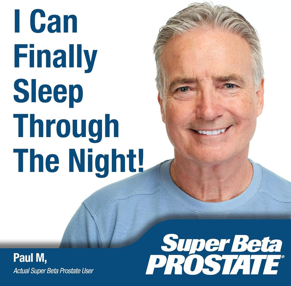 Super Beta Prostate bottle in hand for size and serving scale and convenience