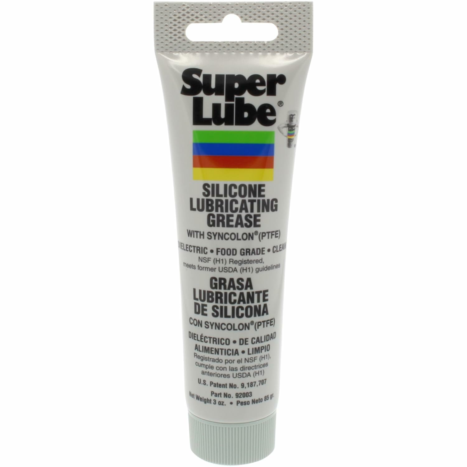 Super Lube 92003 front tube showing brand and product for easy identification and correct selection