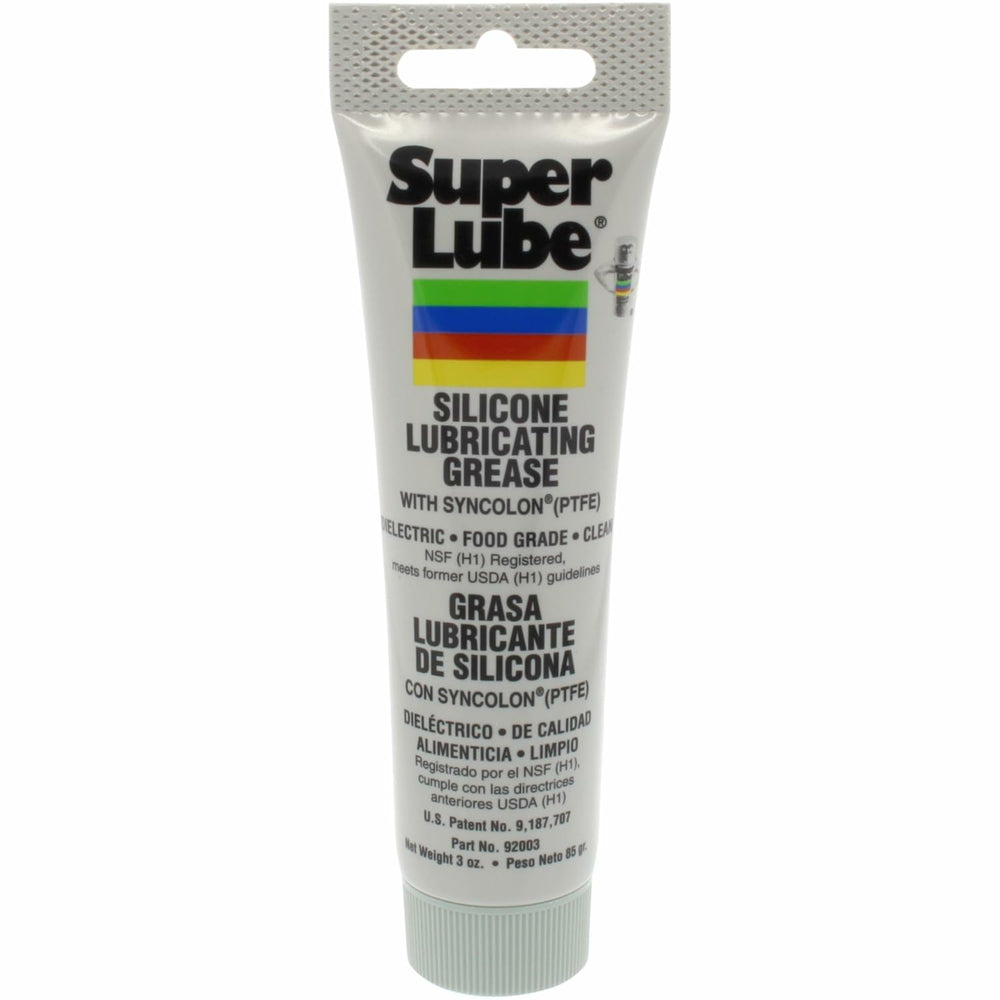 Super Lube 92003 front tube showing brand and product for easy identification and correct selection
