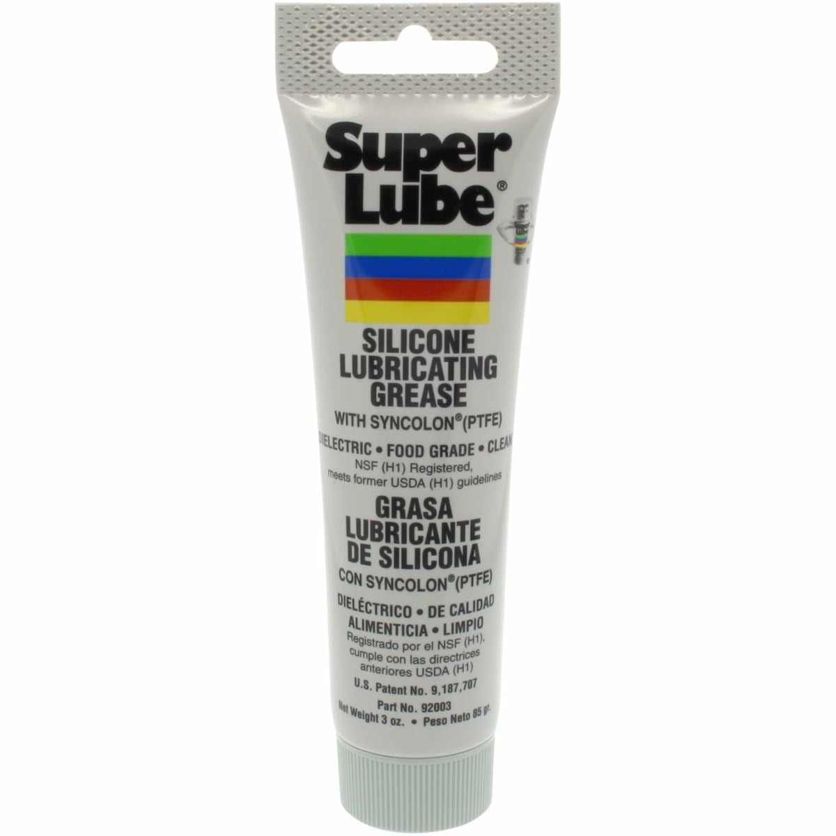 Super Lube 92003 front tube showing brand and product for easy identification and correct selection
