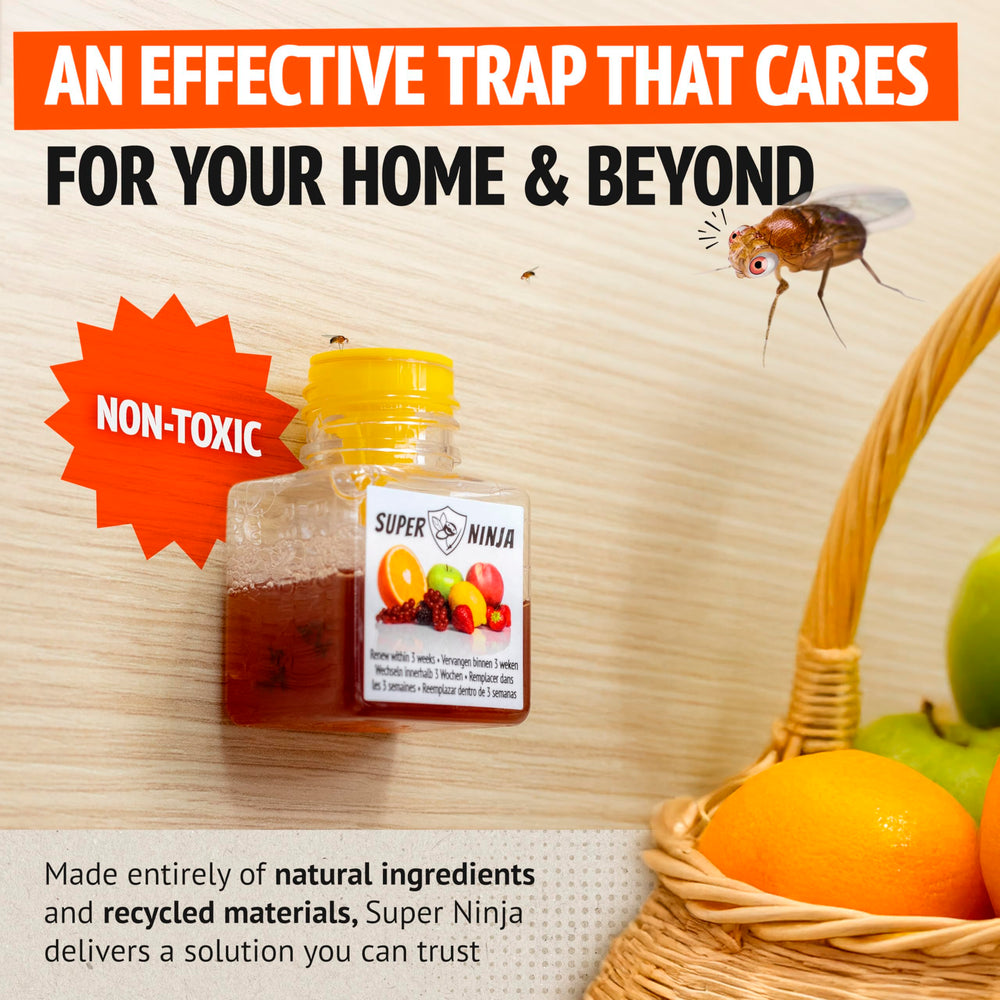 Recyclable Super Ninja packaging label highlighting sustainable materials