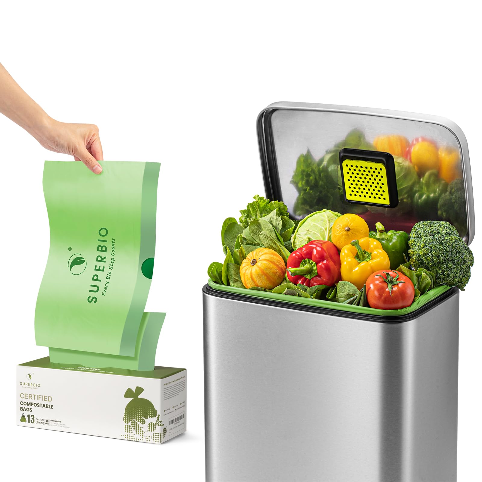 superbio bag being carried by hand showing sturdy construction and portability benefit