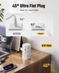 SUPERDANNY 10ft cord routing along baseboard demonstrating flexible placement benefit