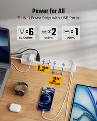 SUPERDANNY close detail of widely spaced AC outlets fitting large adapters easily