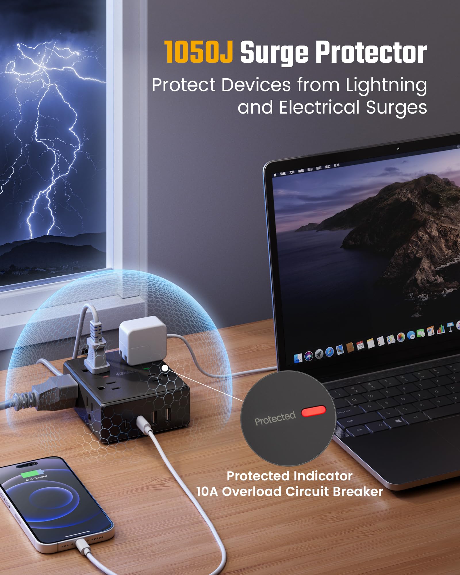 SUPERDANNY mounted under desk demonstrating tidy, secure installation benefit