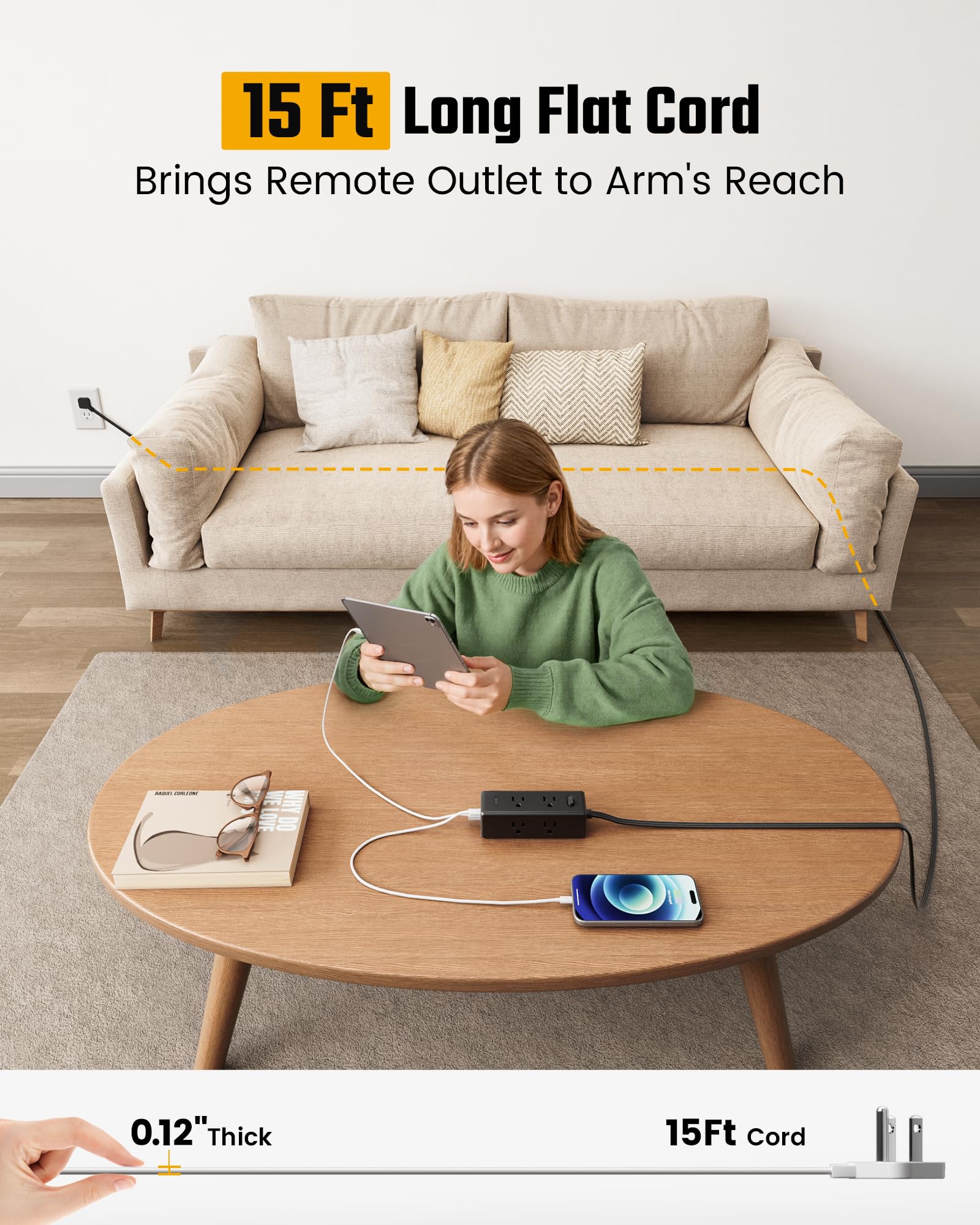 SUPERDANNY USB ports detail showing USB-C and USB-A for faster device charging
