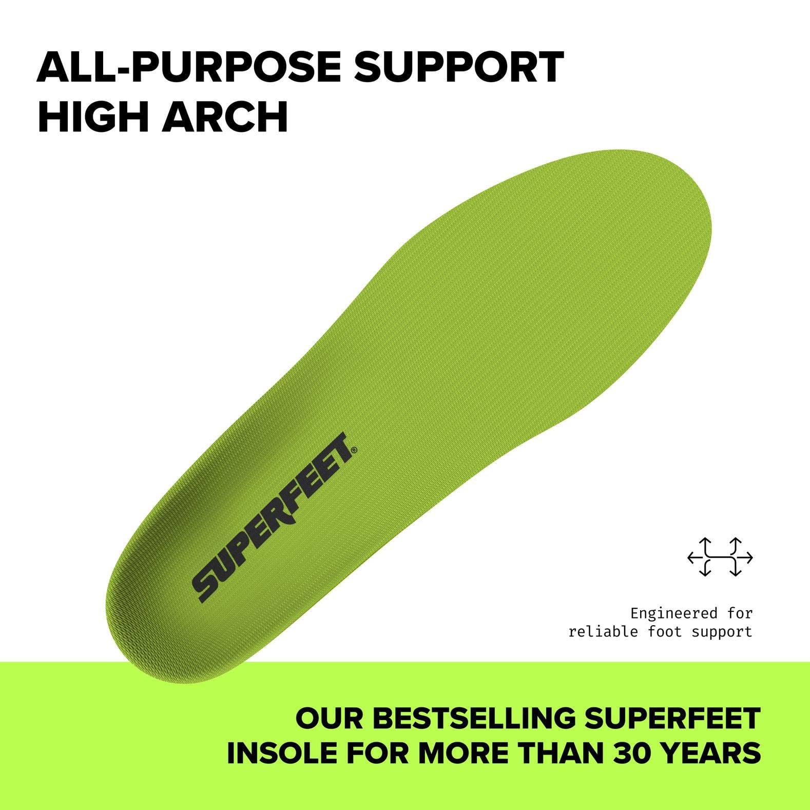 Superfeet deep heel cup close-up showcasing stable heel cradle benefit