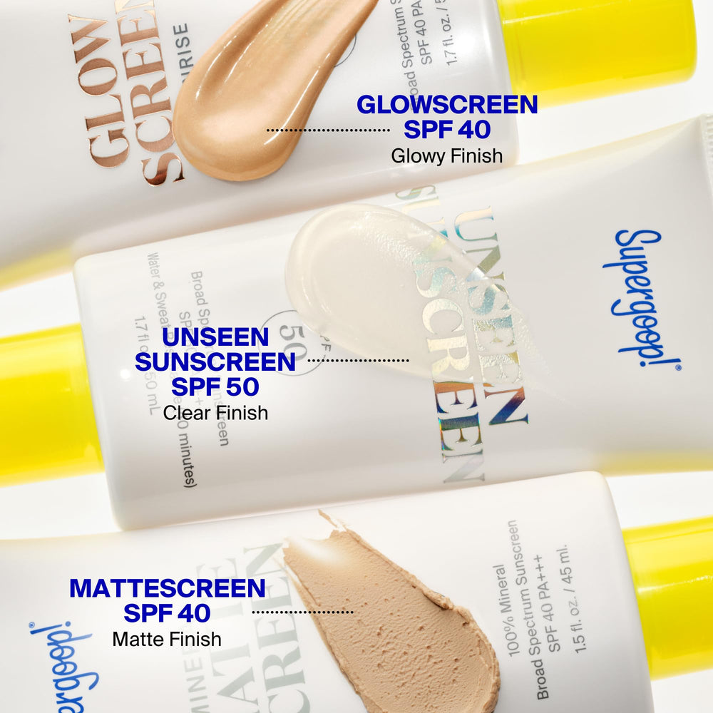 Supergoop! pack with sunscreen icon showing broad-spectrum UV protection benefit