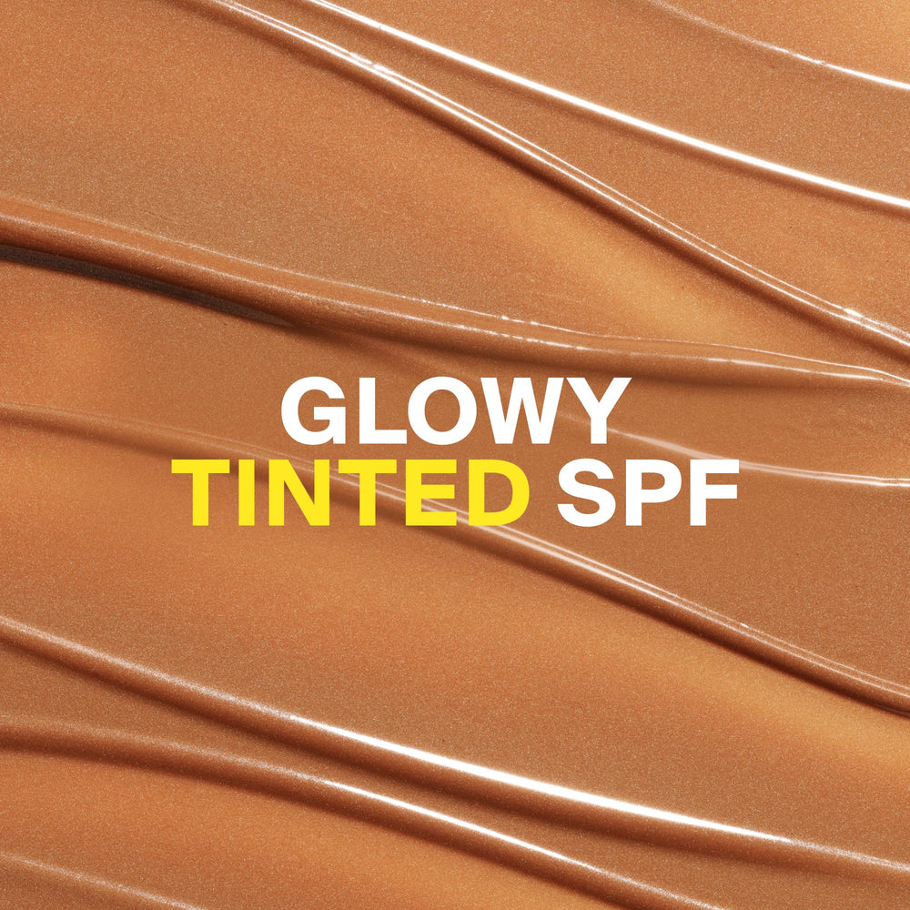Supergoop! cream texture close-up displaying pearlescent sheen for luminous finish