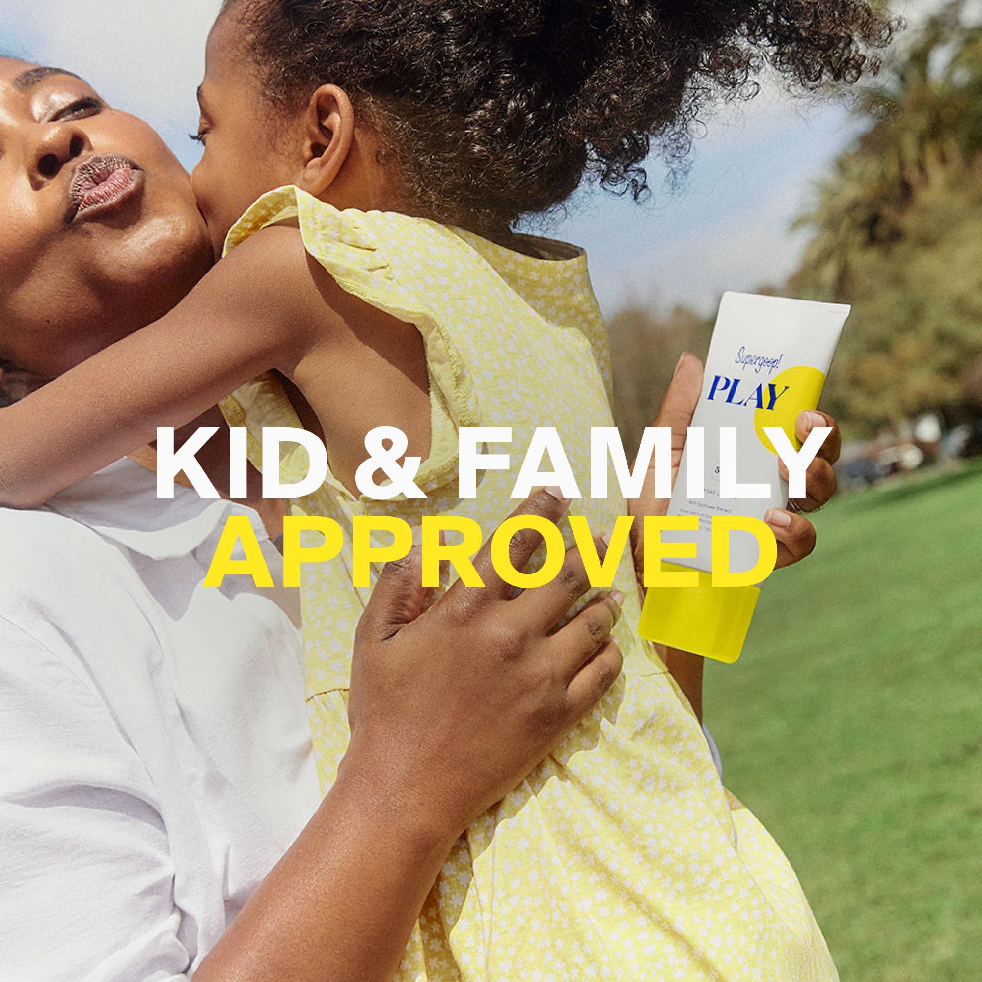 Supergoop! family using sunscreen outdoors to illustrate everyday use