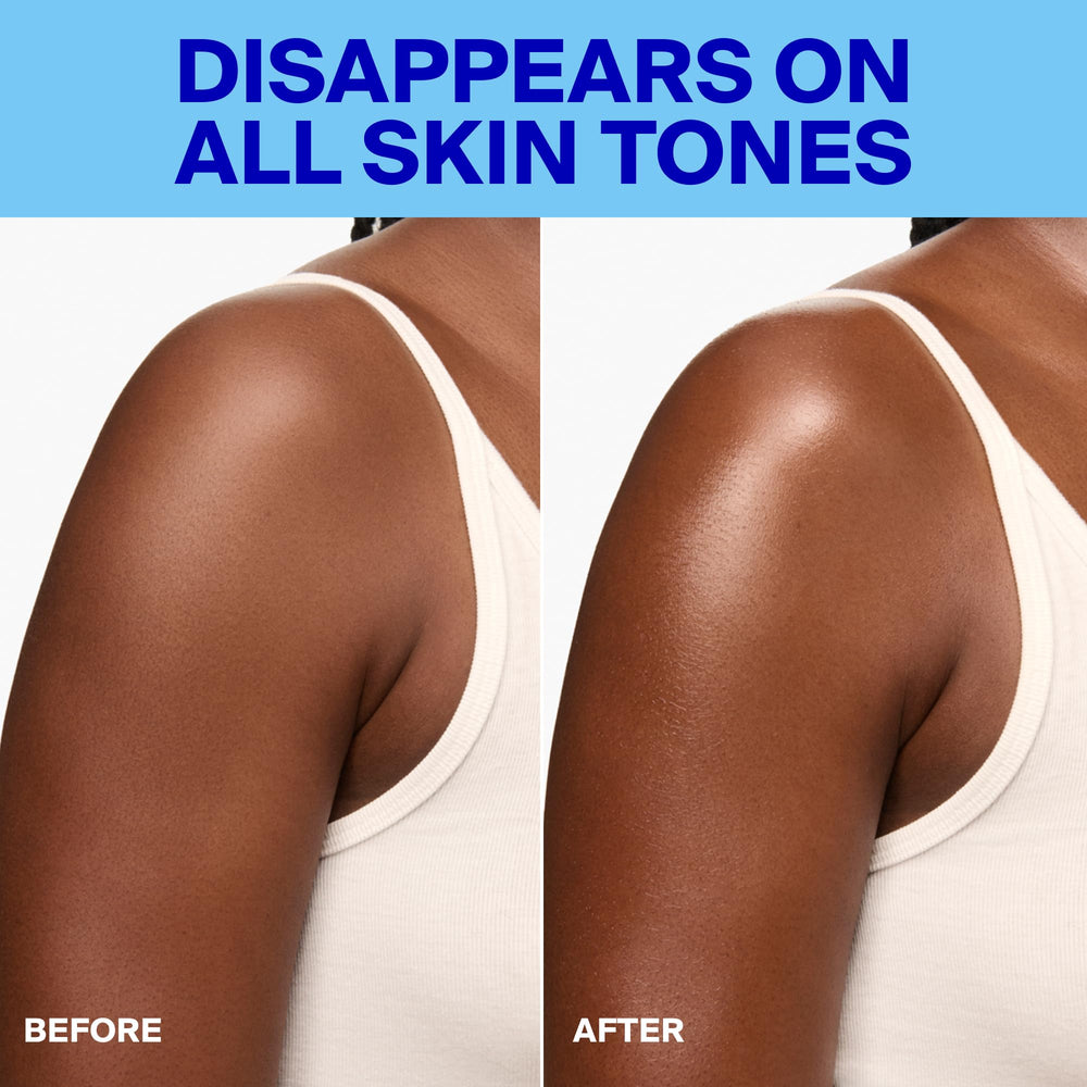 Supergoop! texture on skin closeup showing fast absorption and non-greasy finish