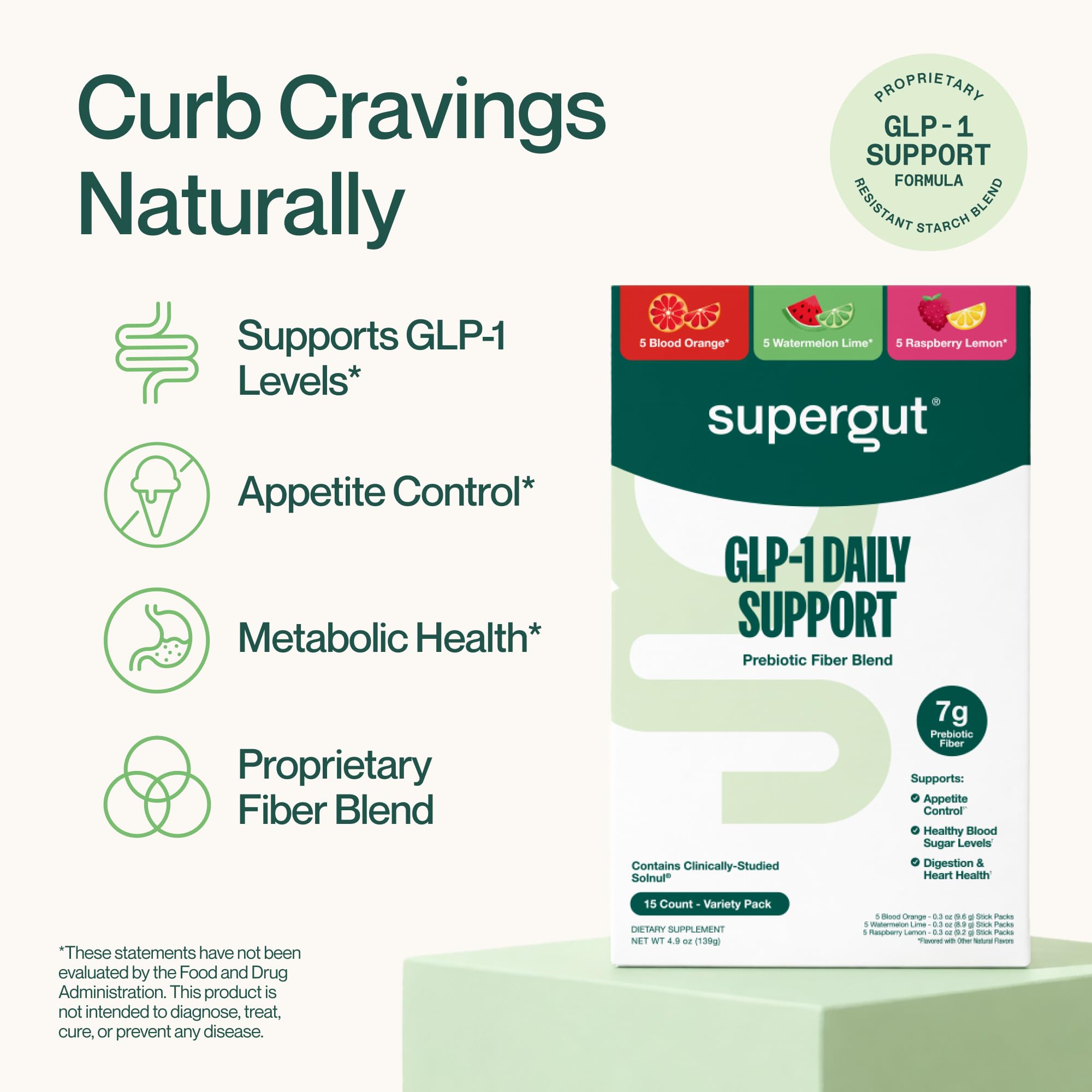 Supergut powder scoop close-up highlighting texture and soluble fiber benefits