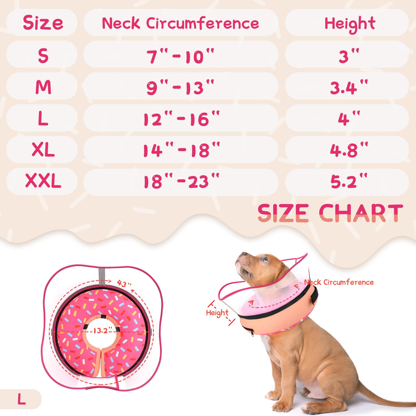Supet dog wearing collar at home allowing comfortable movement and rest