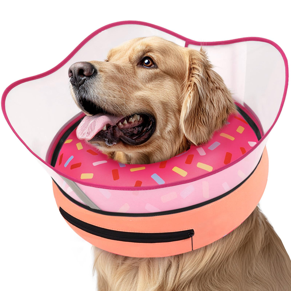 Supet donut collar front view showing protective coverage and comfort