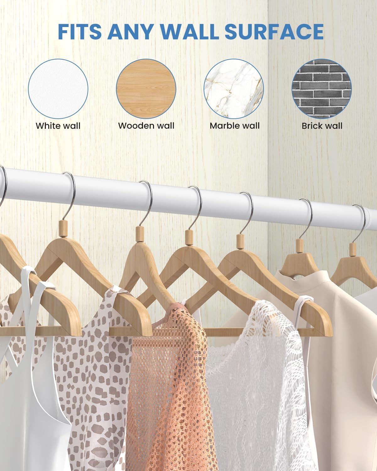 Supforce rod used in laundry room supporting wet garments for drying benefit