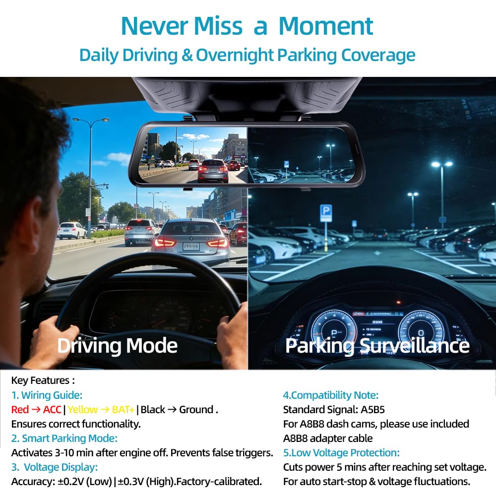 Suplogico ferrite core detail reducing interference for clearer dash-cam audio
