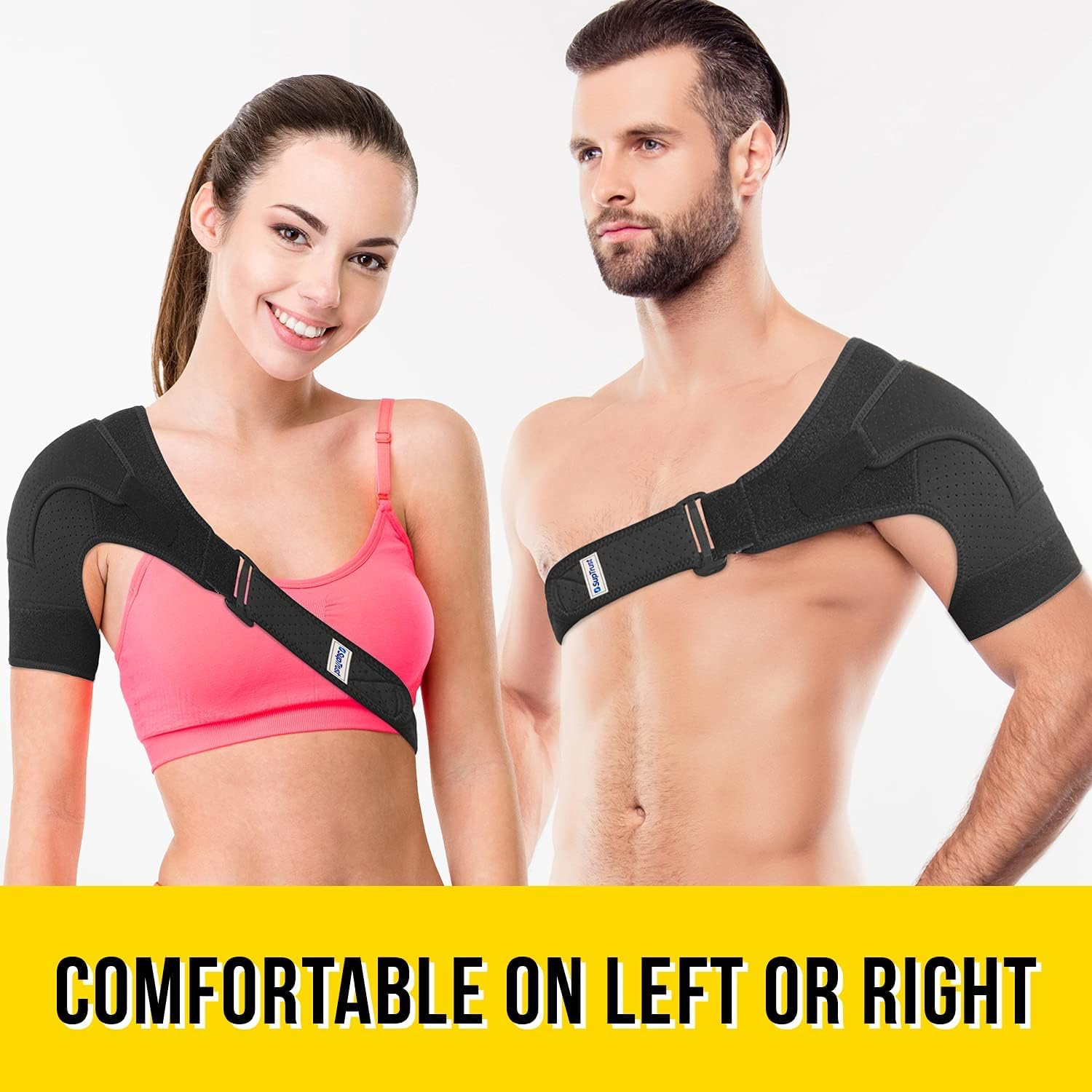 Suptrust low-profile brace under clothing showing discreet wear benefit