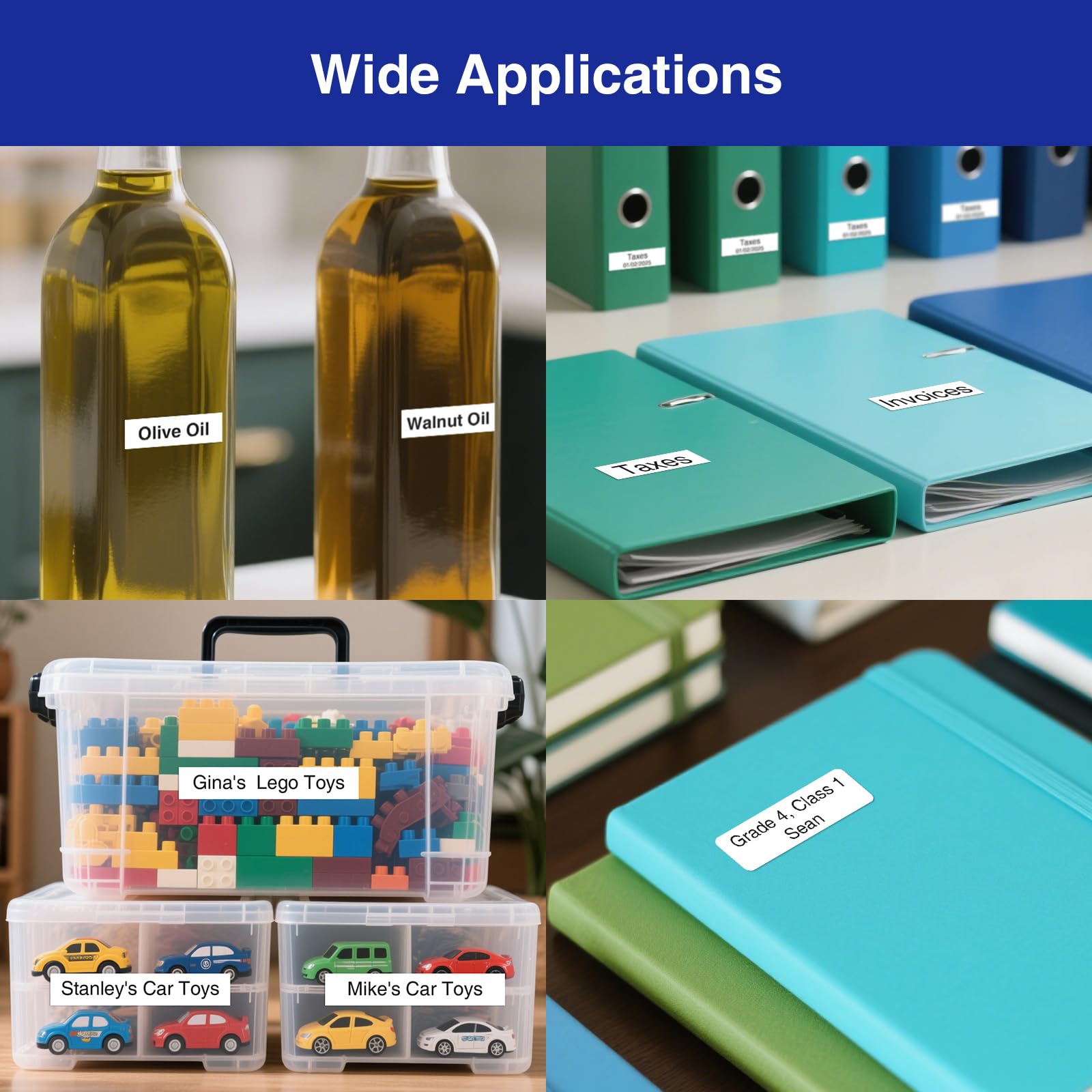 SUPVAN E11 labeling pantry jars showing neat organization and readable tags