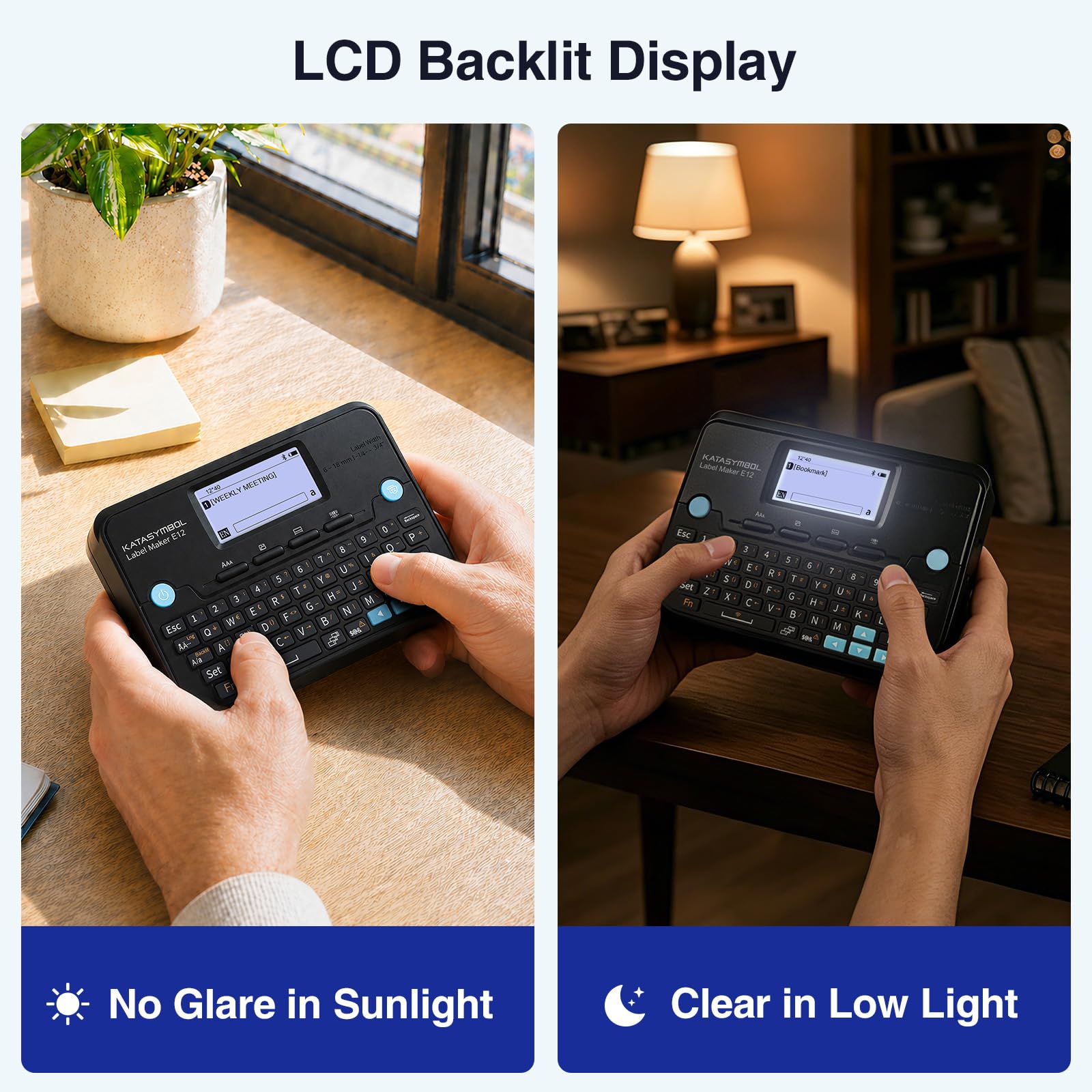 SUPVAN backlit LCD display visible in low light for accurate previewing