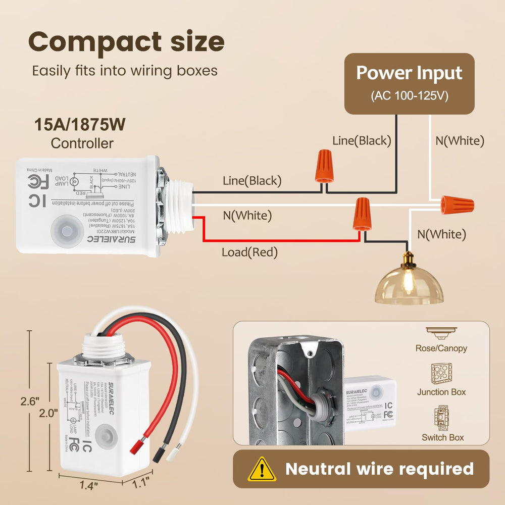 SURAIELEC receiver installed in ceiling canopy demonstrating discreet fit