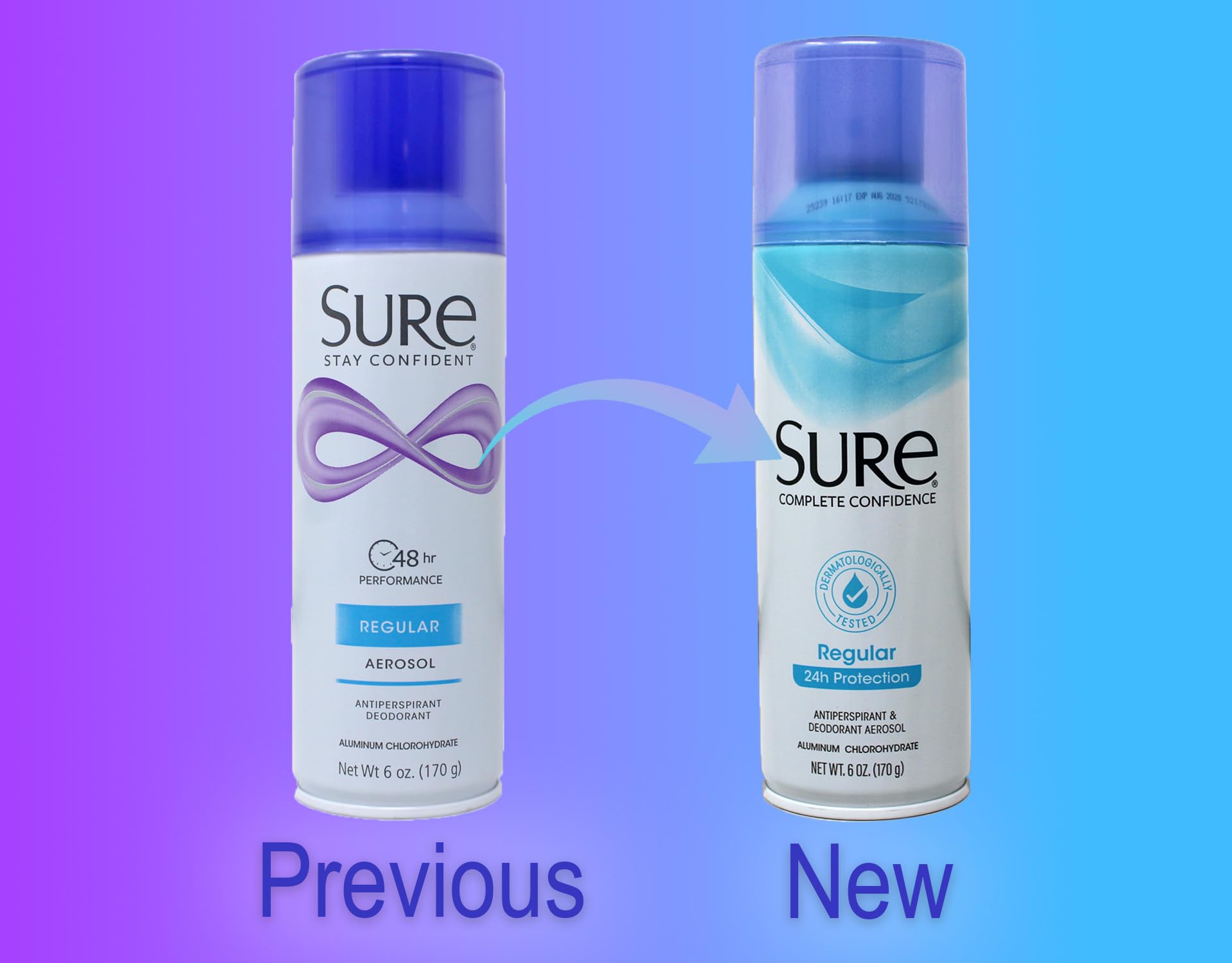 Sure three-pack boxed view showing value and long-lasting supply benefit