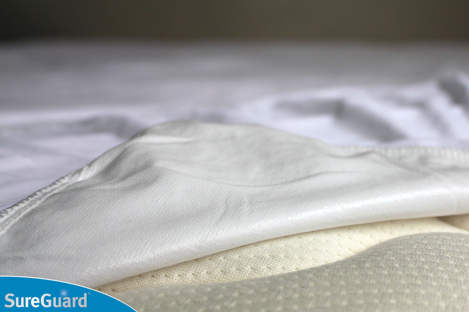 SureGuard waterproof membrane detail showing leak protection benefit