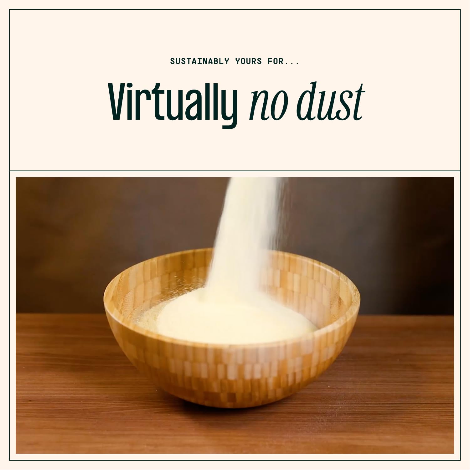 Sustainably Yours low-dust particles test view emphasizing cleaner air at home