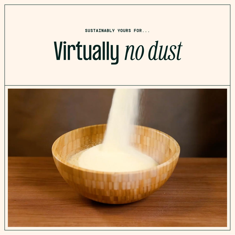 Sustainably Yours low-dust particles test view emphasizing cleaner air at home