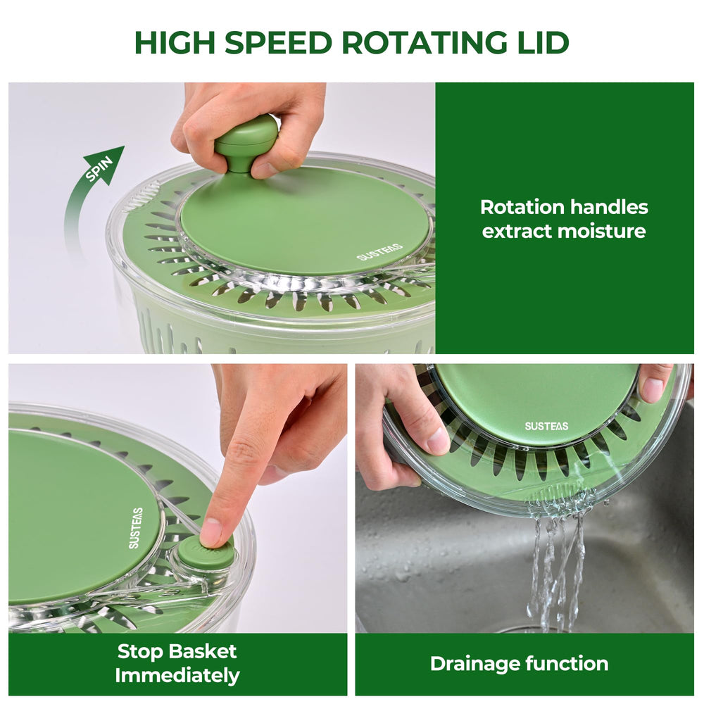 SUSTEAS non-slip base detail providing stable spinning on counters
