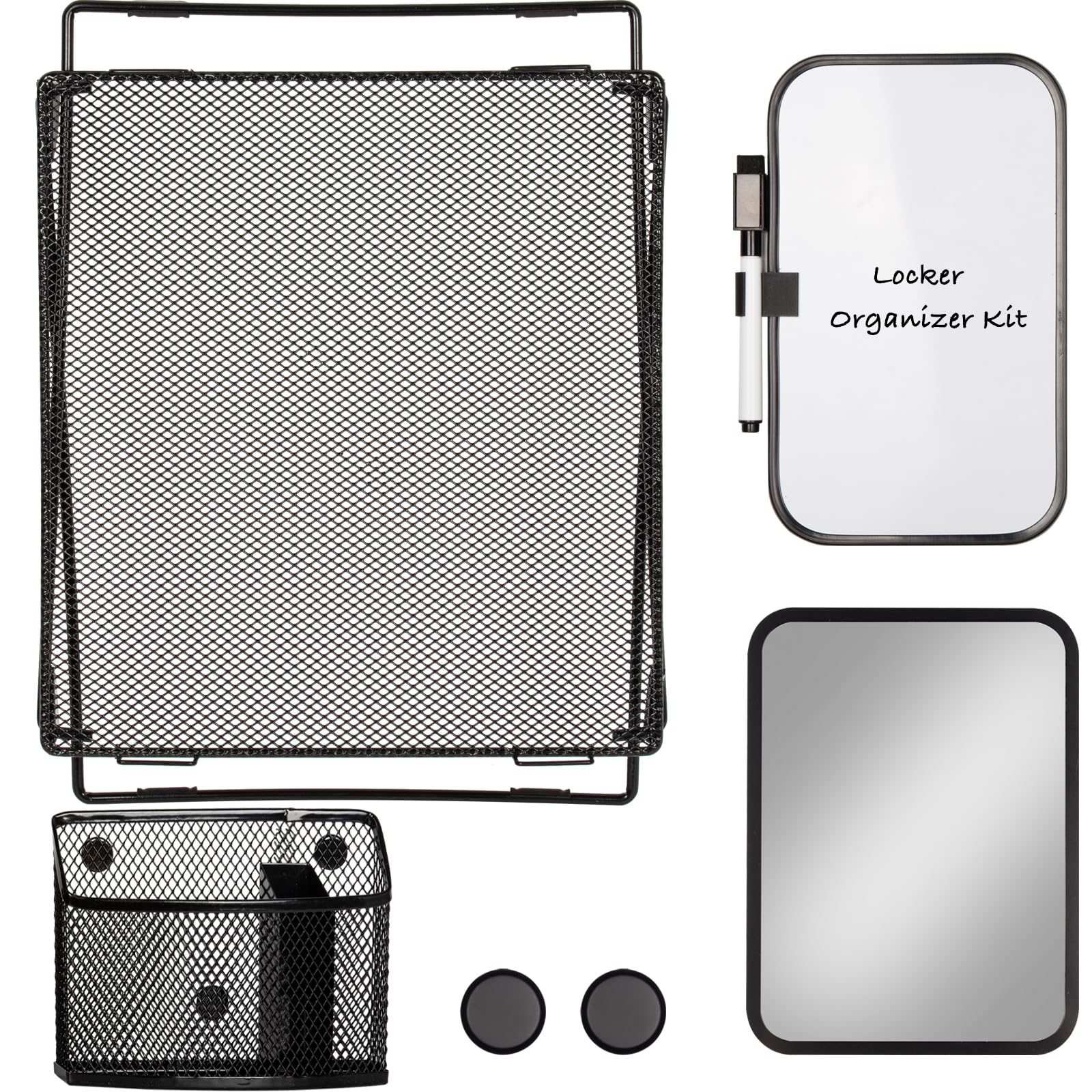 Svartur acrylic mirror mounted on locker door for quick personal checks
