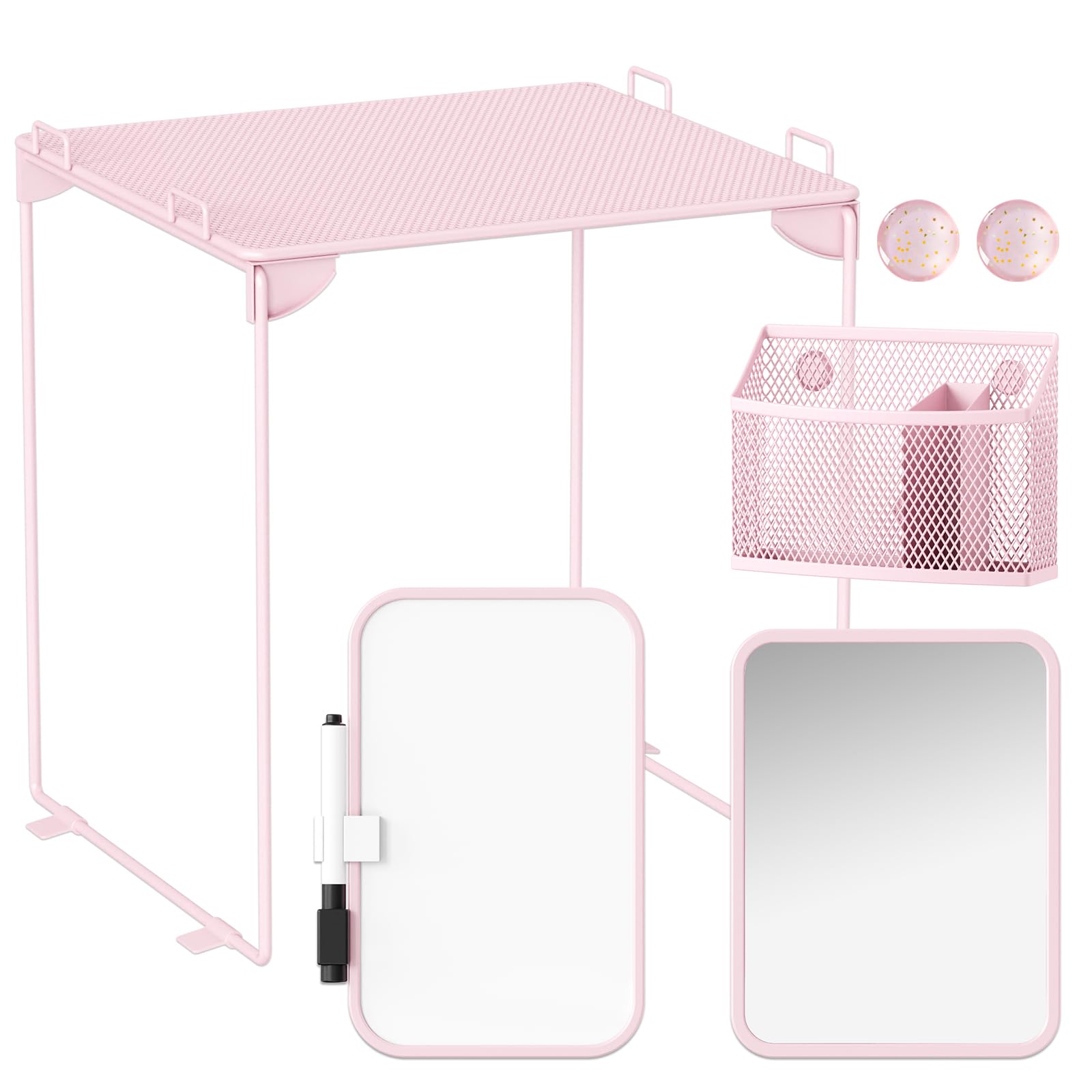 Svartur front view of full pink locker kit showing organized storage and visual appeal