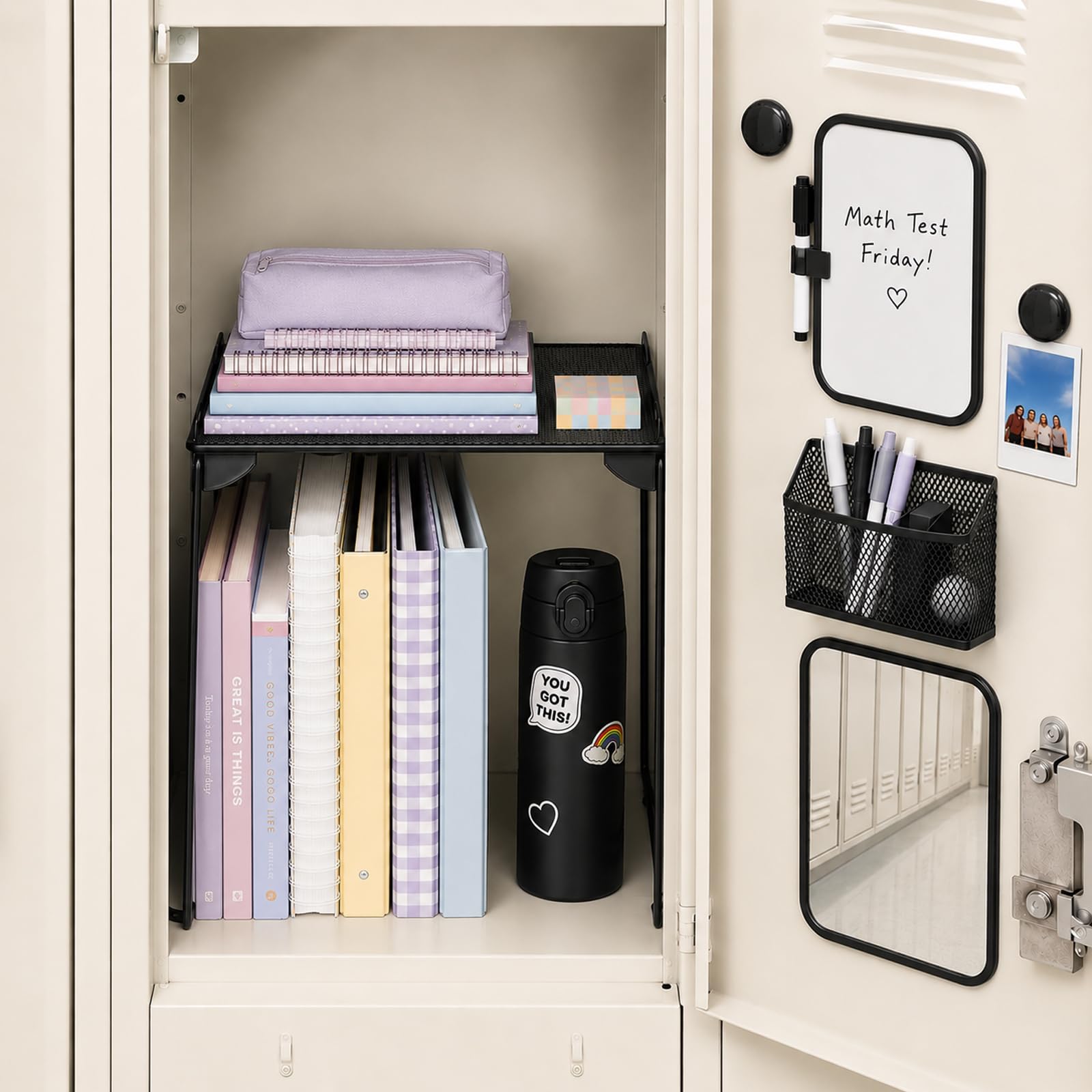 Svartur close-up of metal mesh shelf highlighting sturdy construction and airflow