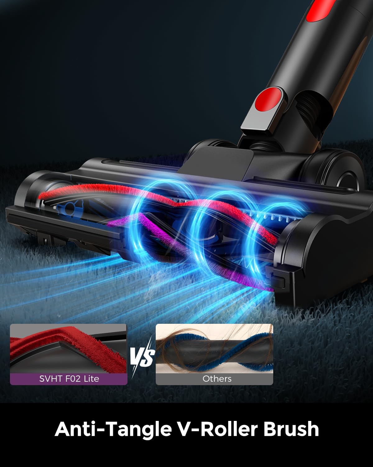 SVHT LED lighting on floor revealing hidden dust for better cleaning