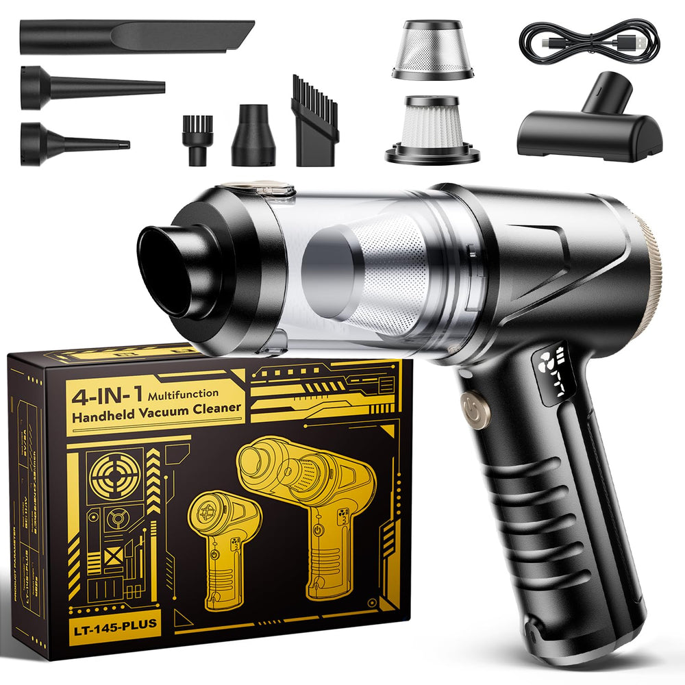 Svoko handheld vacuum front view showing compact design and nozzle, powerful quick cleaning