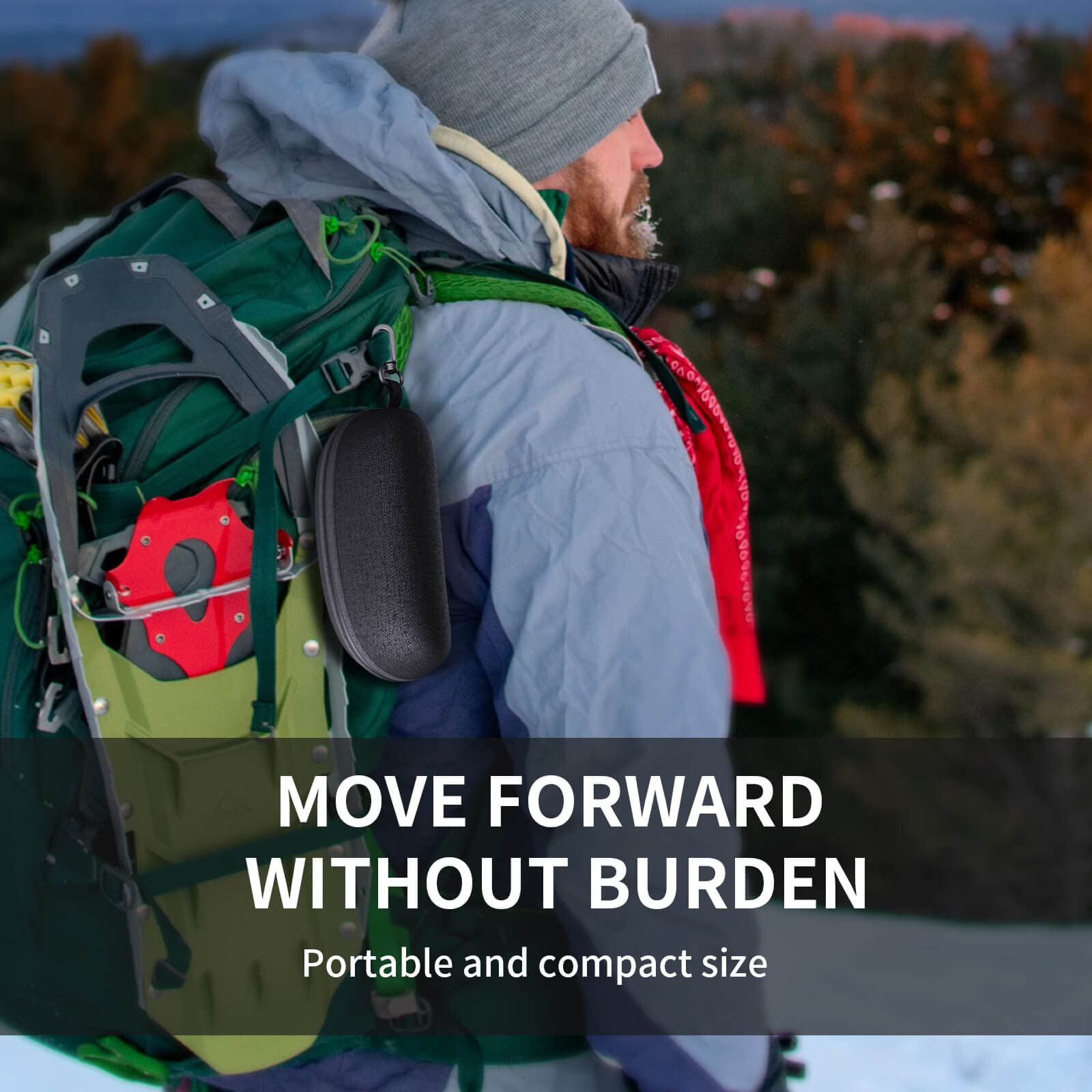 svsviio worn on head lighting a nighttime trail for hands-free use