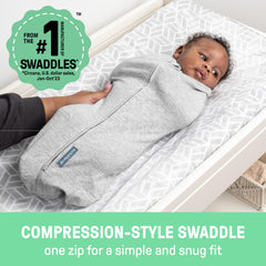 Close-up of Little Bees print on SwaddleMe Pod highlighting cute design and visual appeal