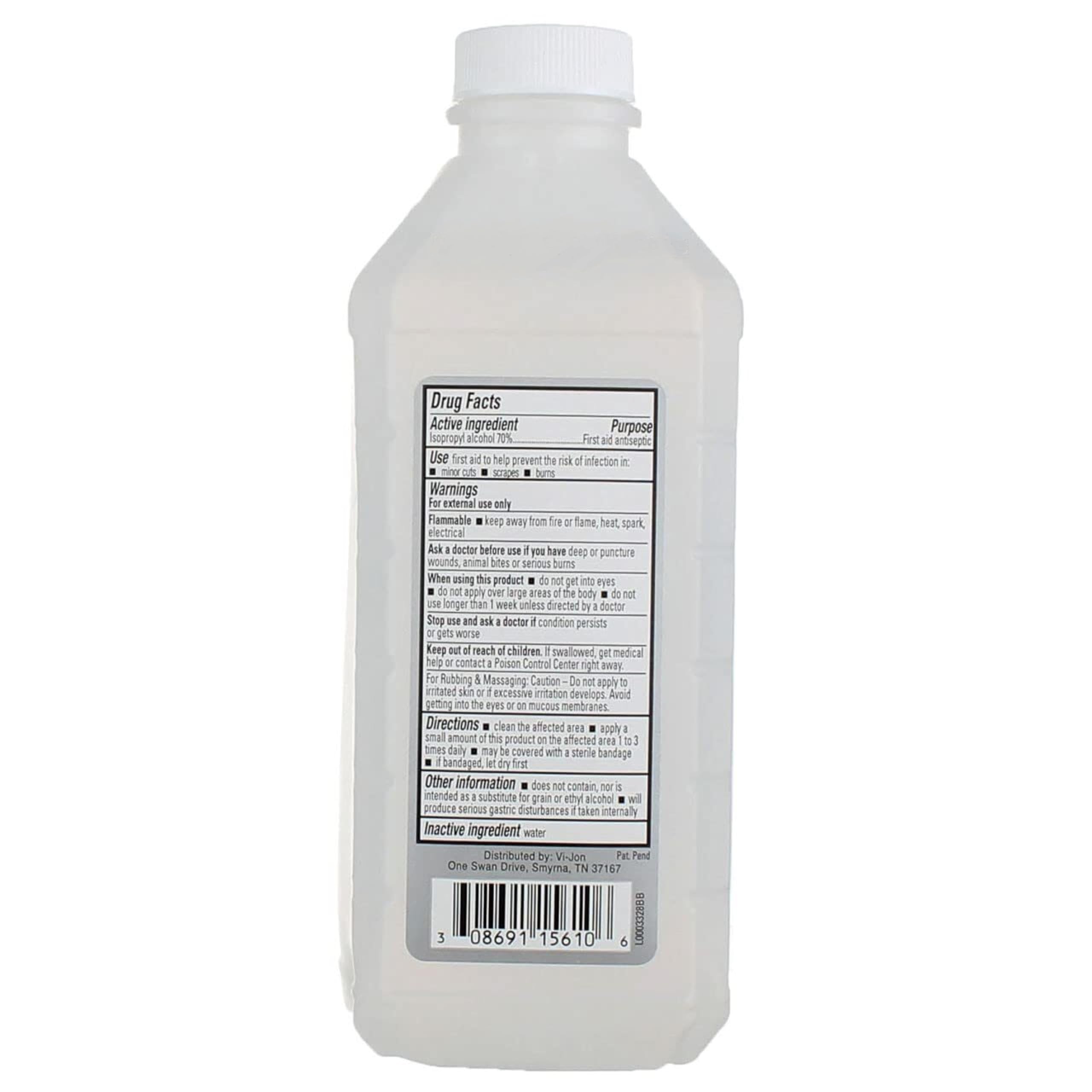 Swan bottle close-up of cap and label highlighting easy-pour design and clarity