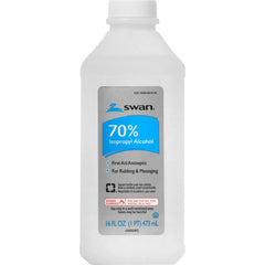 Swan bottle on a workbench showing fast-drying cleaning benefit in use
