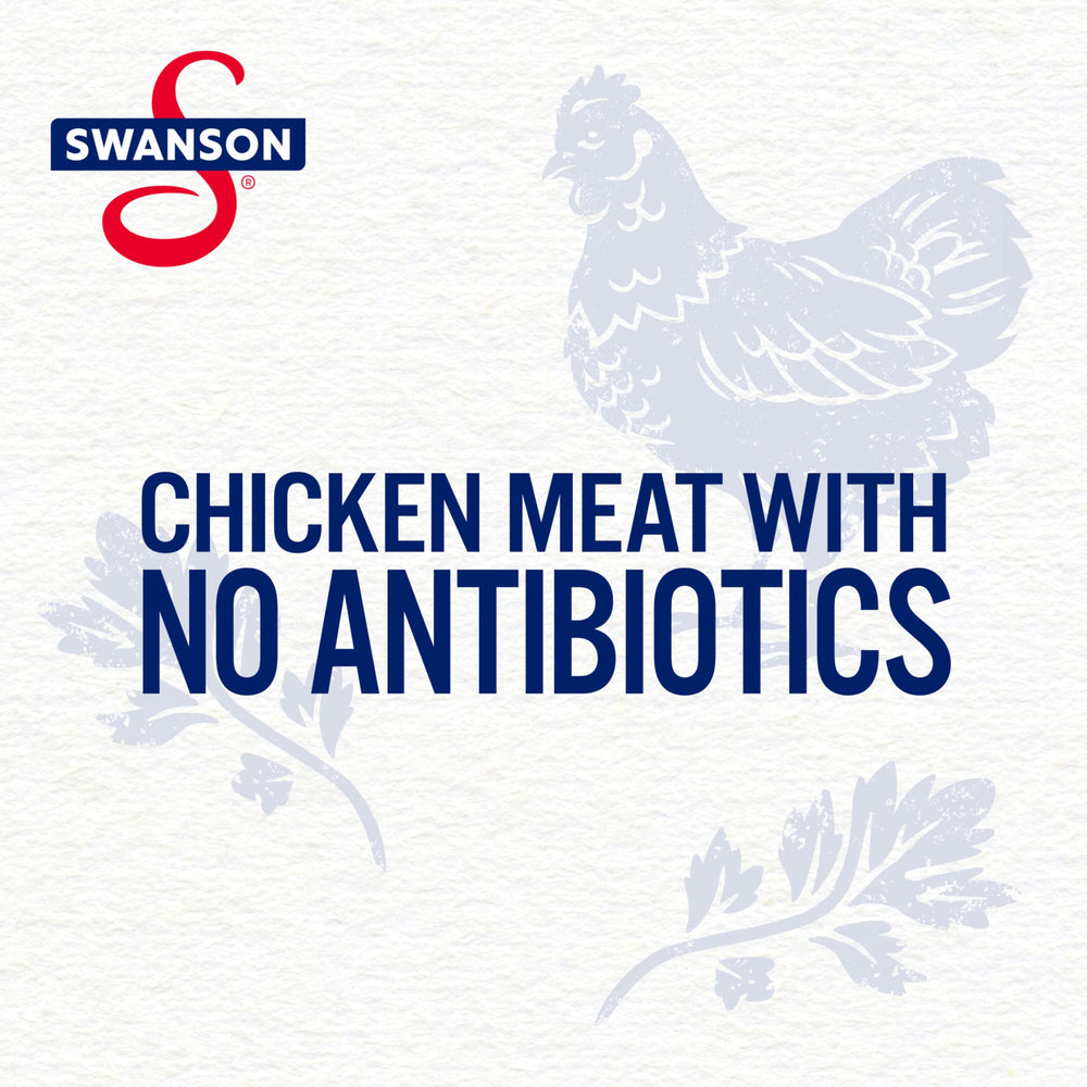 Swanson S chicken chunks detail highlighting tender white and dark meat
