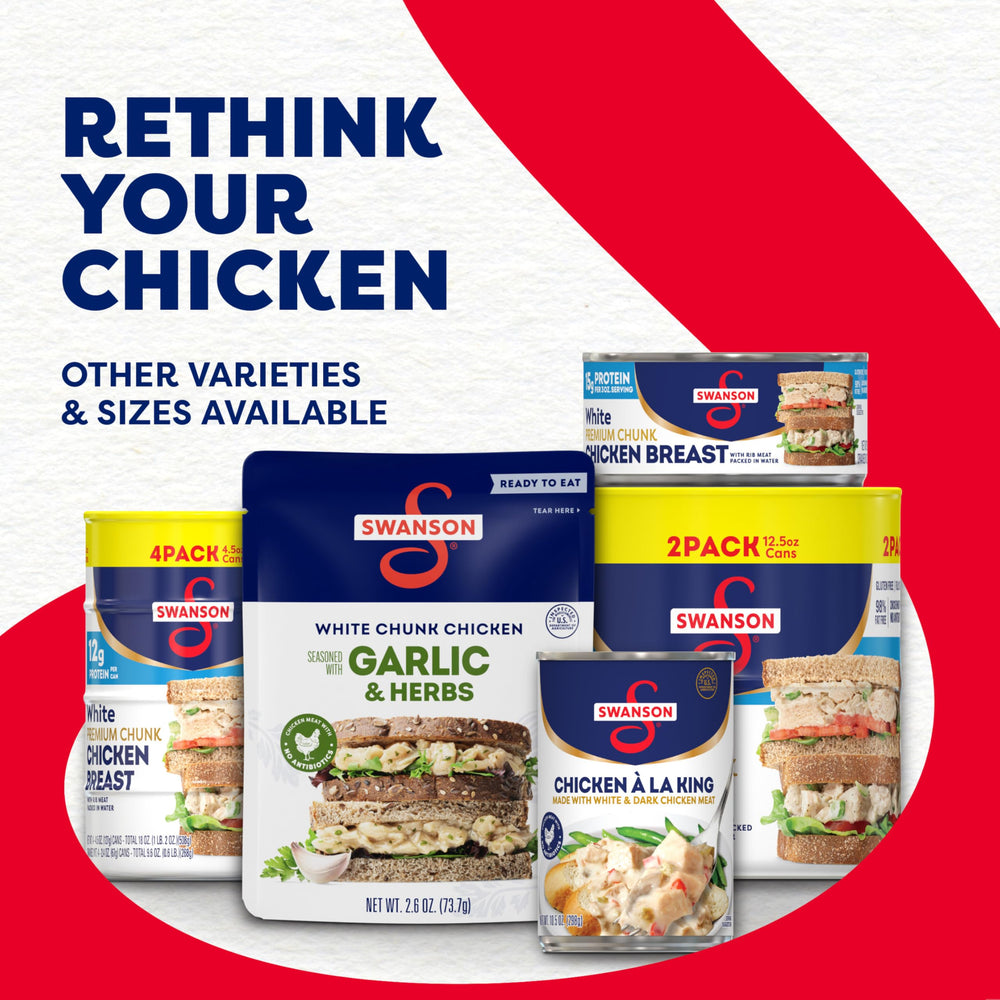 Swanson S served over egg noodles showing easy comfort-meal solution