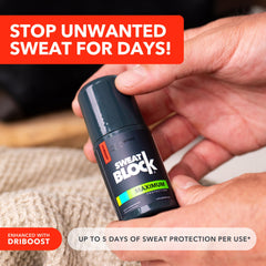 Top view of SweatBlock roll-on rollerball for precise, even application