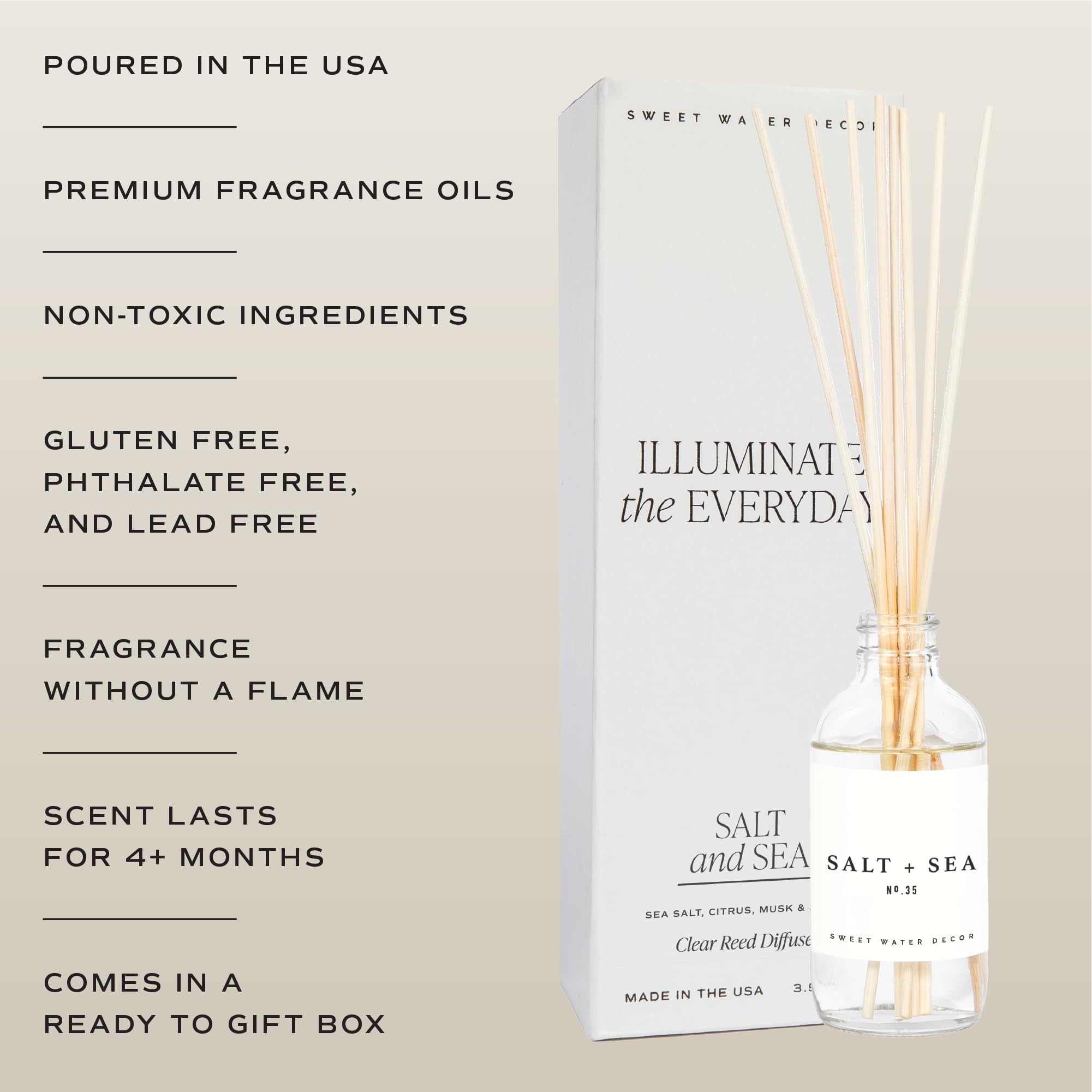 Sweet Water Decor reeds absorbing oil for steady, long-lasting diffusion